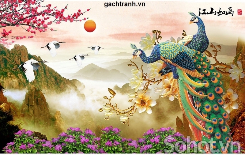 Tranh gạch 3d ốp tường phòng ngủ - 98CVZX