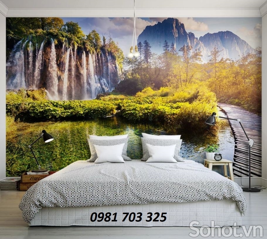 gạch ốp tường phòng ngủ- tranh gạch men 3D