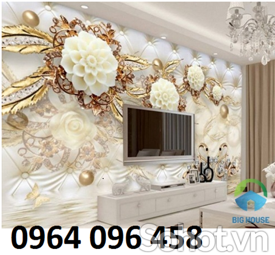 Tranh gạch 3d ốp tường sau ti vi - DSCX4