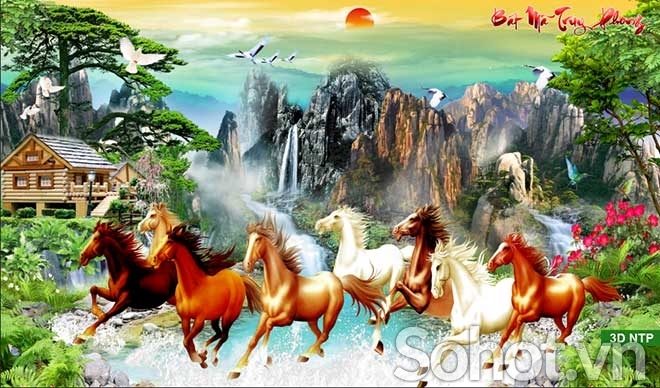 gạch tranh 3d phòng khách rẻ