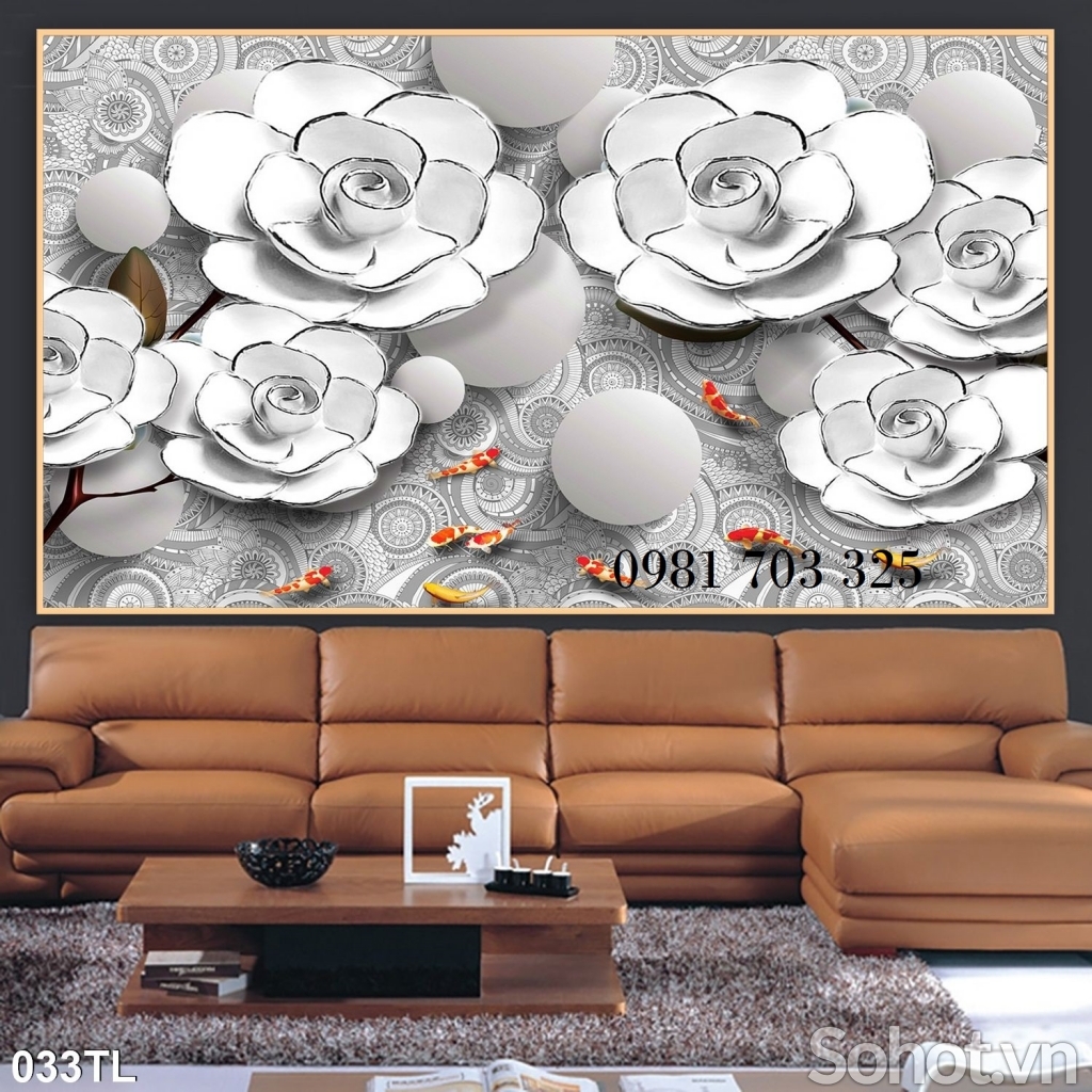 Gạch tranh hoa 3D đẹp nhà