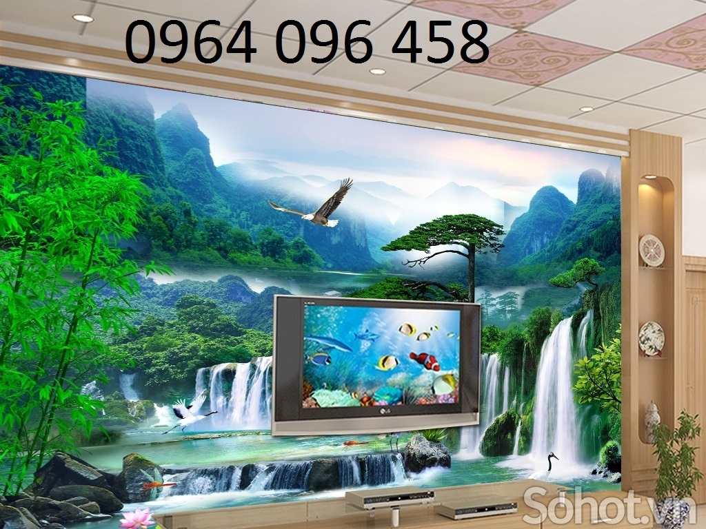 Tranh gạch 3d ốp tường phong cảnh - JXSC443