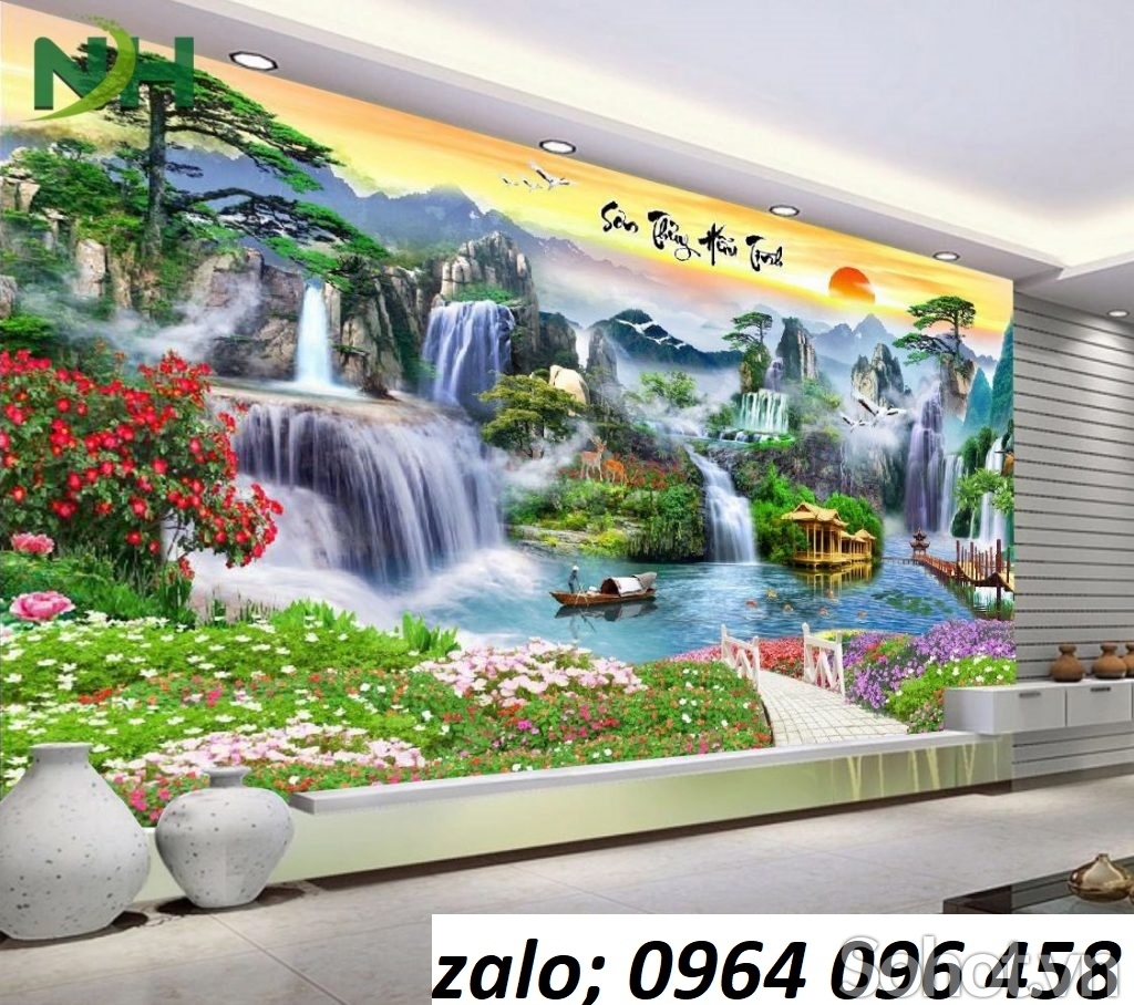 Tranh gạch 3d ốp tường phòng khách - hành lang - 098CN