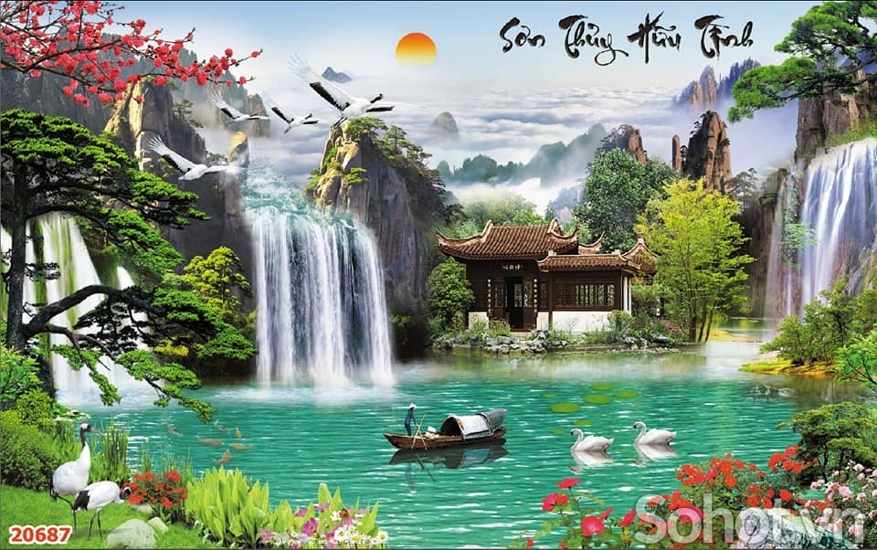 Tranh gạch 3d phong cảnh thiên nhiên - 76SP