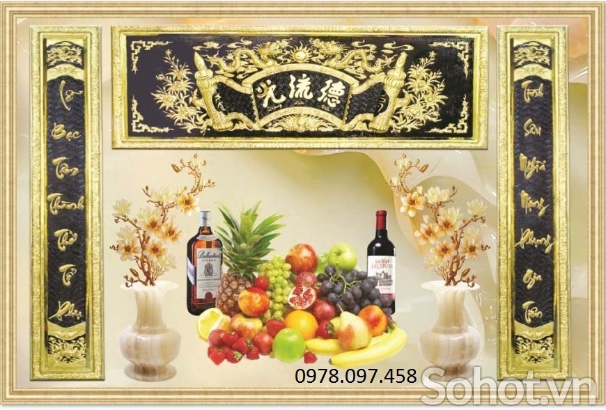 Tranh gạch hiện đại - tranh phòng thờ