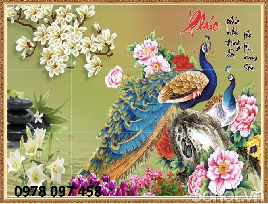 Gạch tranh dán tường đẹp - tranh phong cảnh