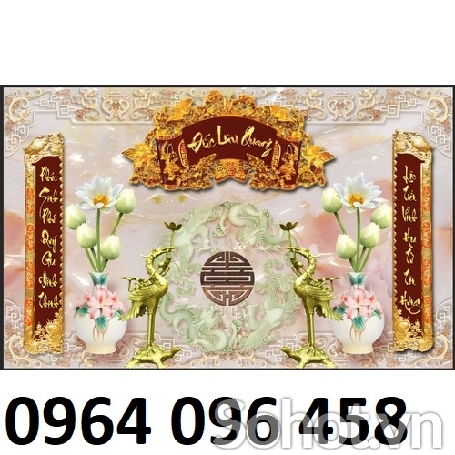 Tranh gạch 3d ốp tường phòng thờ - MMM90