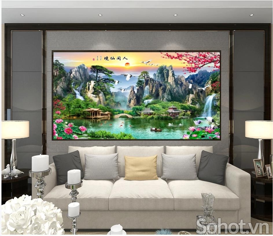 phong cảnh - tranh gạch 3D