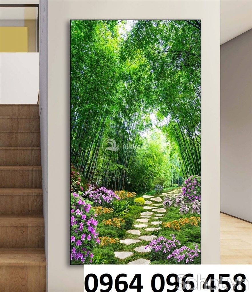 Tranh gạch 3d con đường hàng cây - SLX32