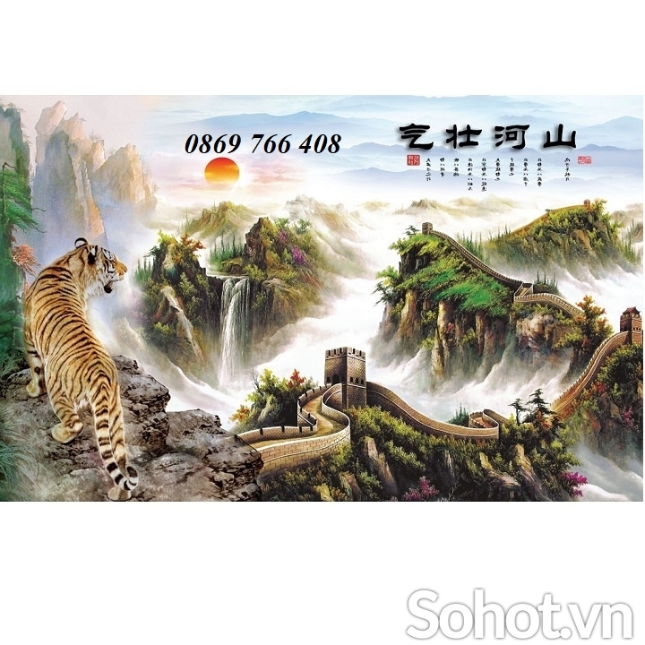 Tranh con hổ-Gạch tranh hổ 3d