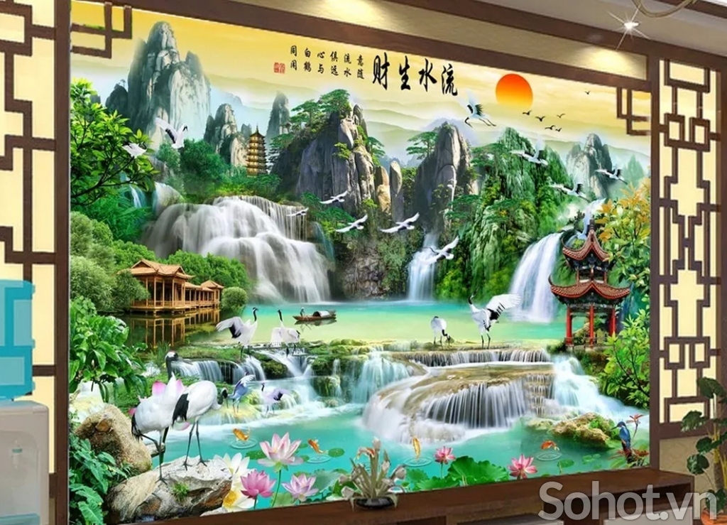 Tranh cảnh đồng quê - tranh gạch 3d ốp tường - HGCV43