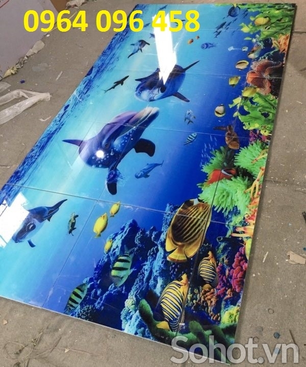 Tranh gạch 3d ốp bể bơi - BXC42