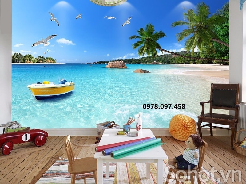 Gạch tranh 3D - thuận buồm xuôi gió
