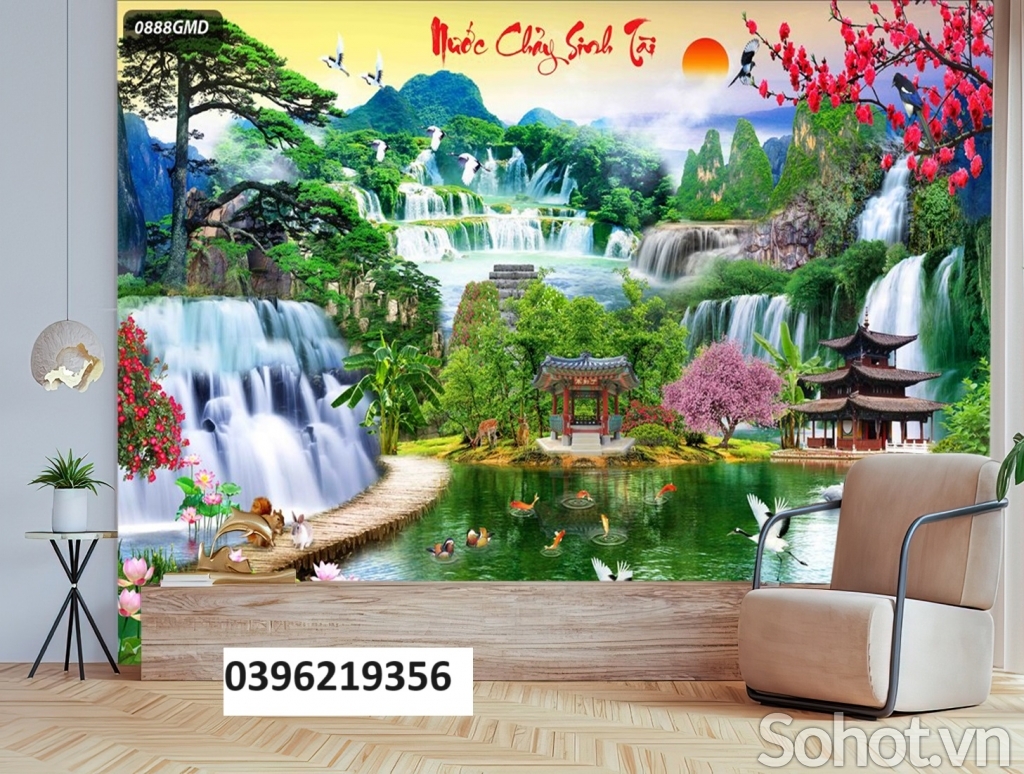 Tranh gạch men sơn thủy