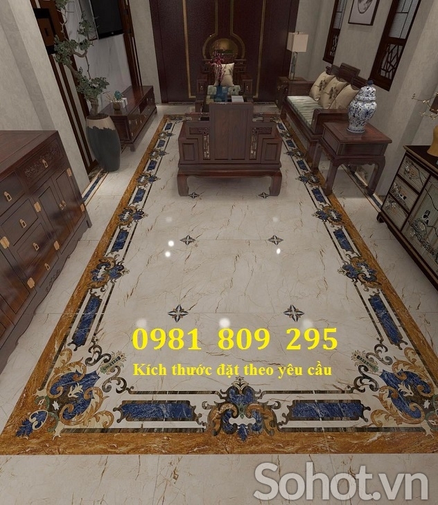 Gạch thảm trang trí phòng khách