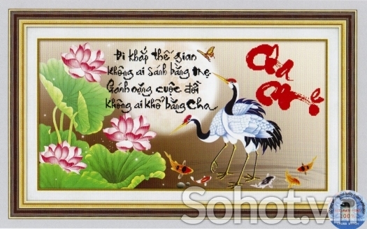 Tranh gạch 3d câu đối cha mẹ - GFXX3