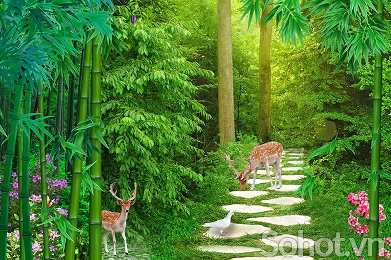 Tranh gạch 3d dán tường - 597CP