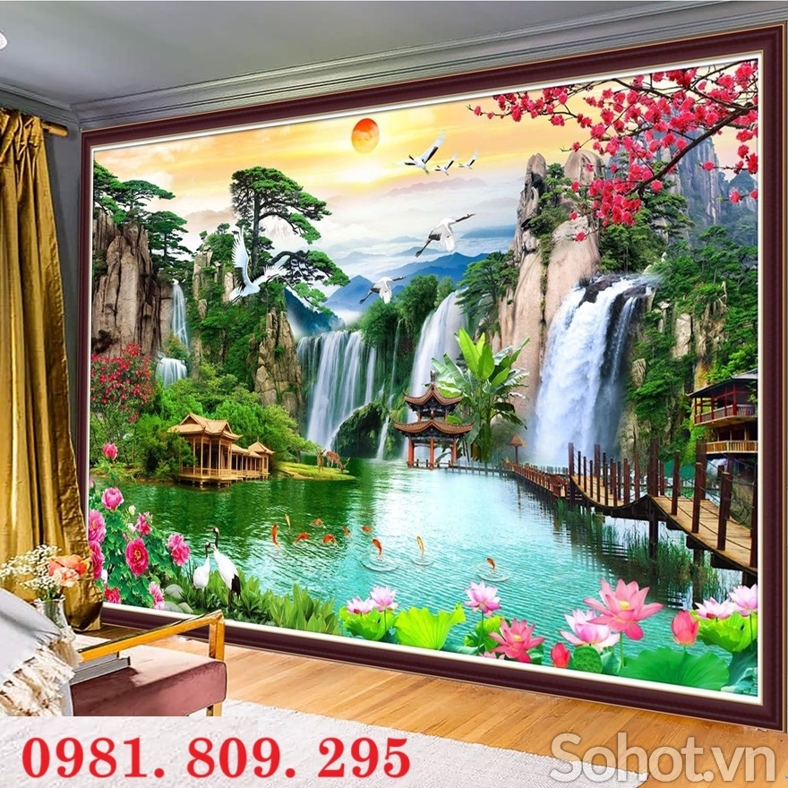 Gạch 3d phong cảnh , tranh cao cấp