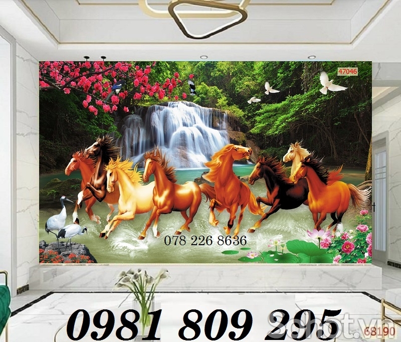 Mã đáo thành công - tranh gạch 3d ngựa ốp tường