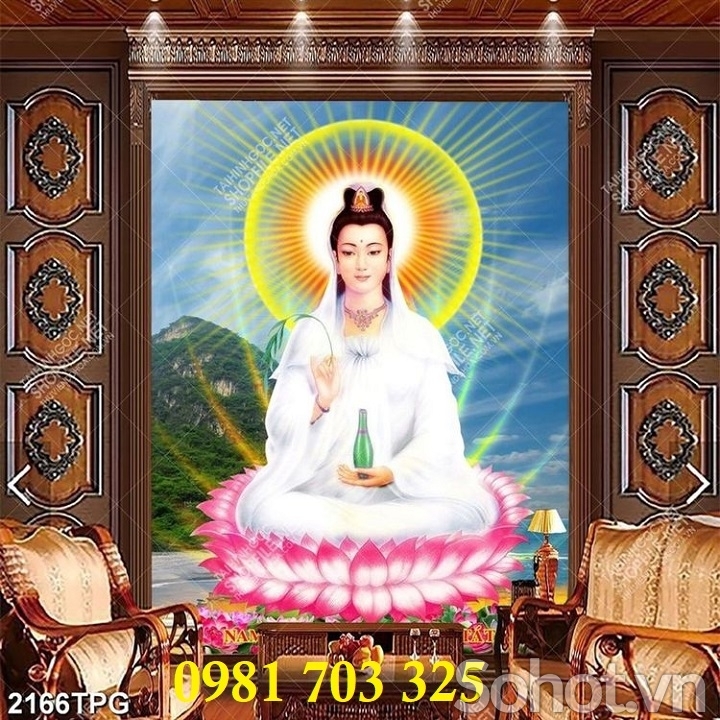 Tranh gạch 3D hình Phật trang trí