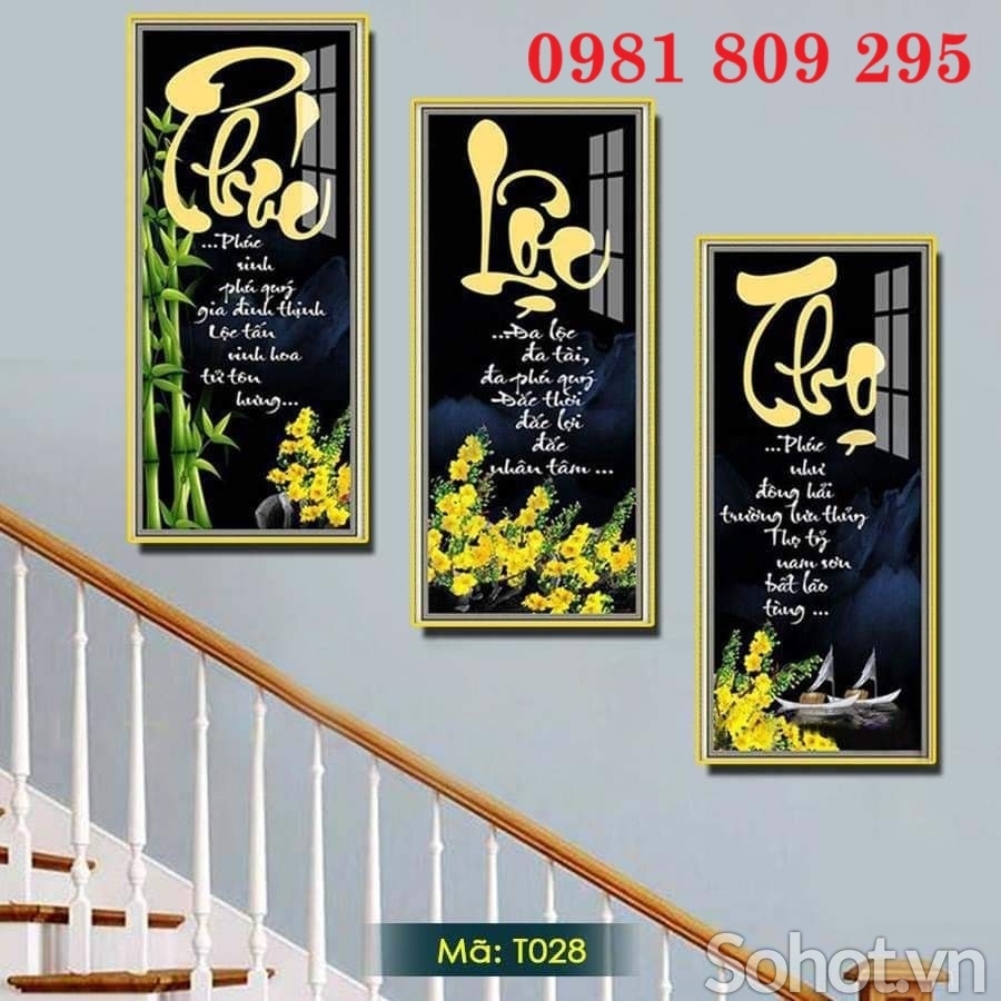 Gạch trang trí 3d phúc lộc thọ HN1191