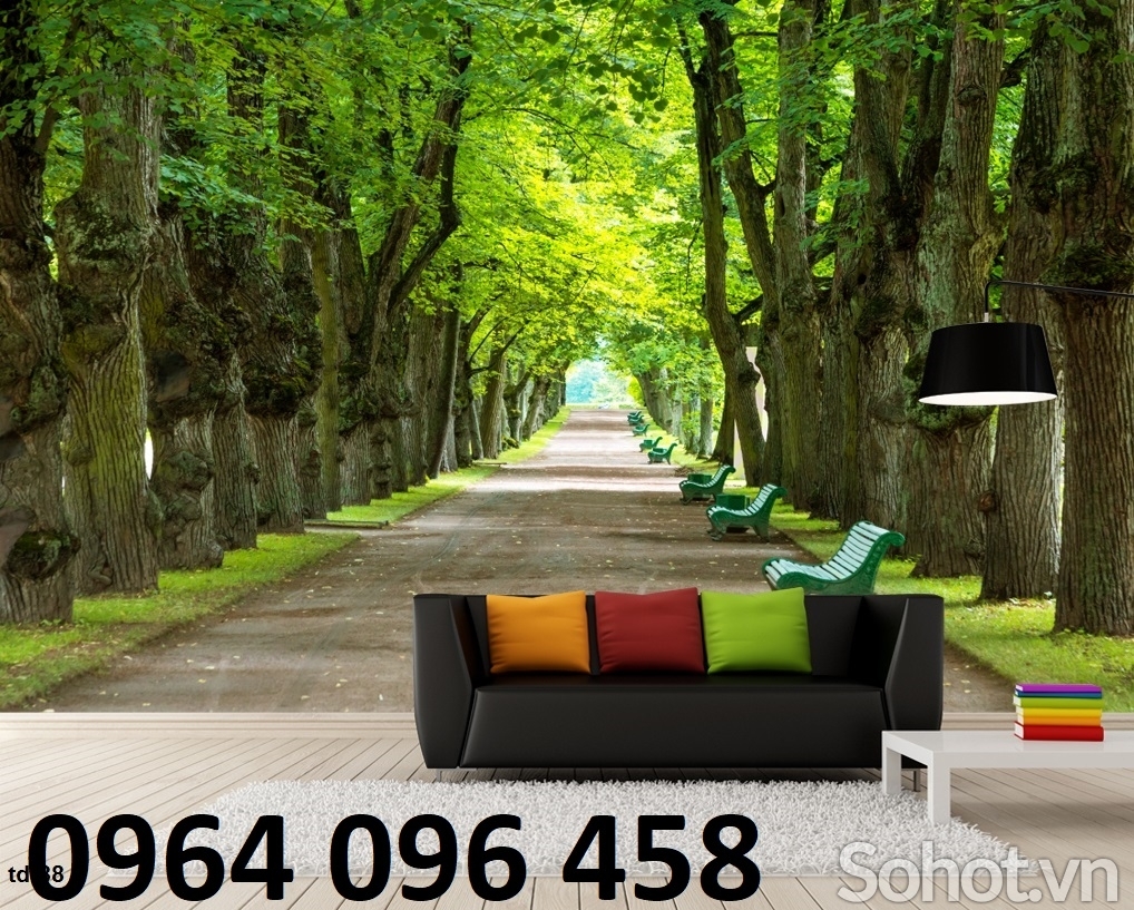 Tranh gạch 3d rừng cây - KGF43
