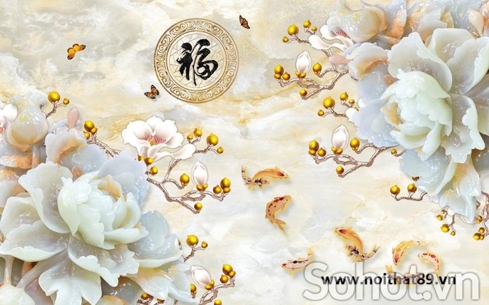 gạch tranh 3d trang trí phòng khách - 78DD