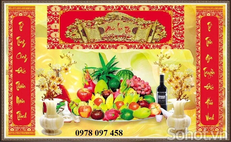 Tranh trang trí phòng thờ- tranh gạch