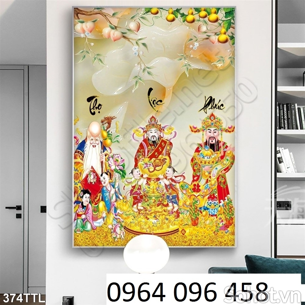 tranh 3d phú lộc thọ - gạch tranh 3d