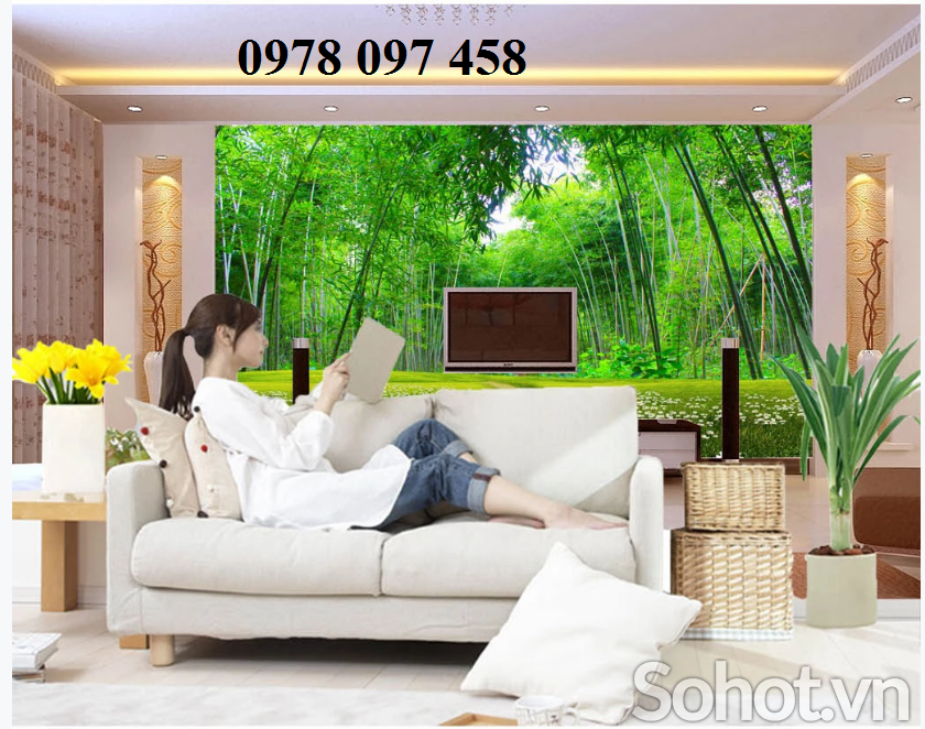 Tranh gạch 3D phòng khách