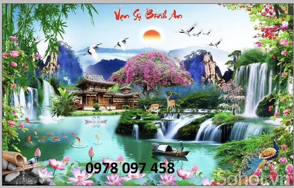 Tranh phong cảnh đẹp - tranh gạch