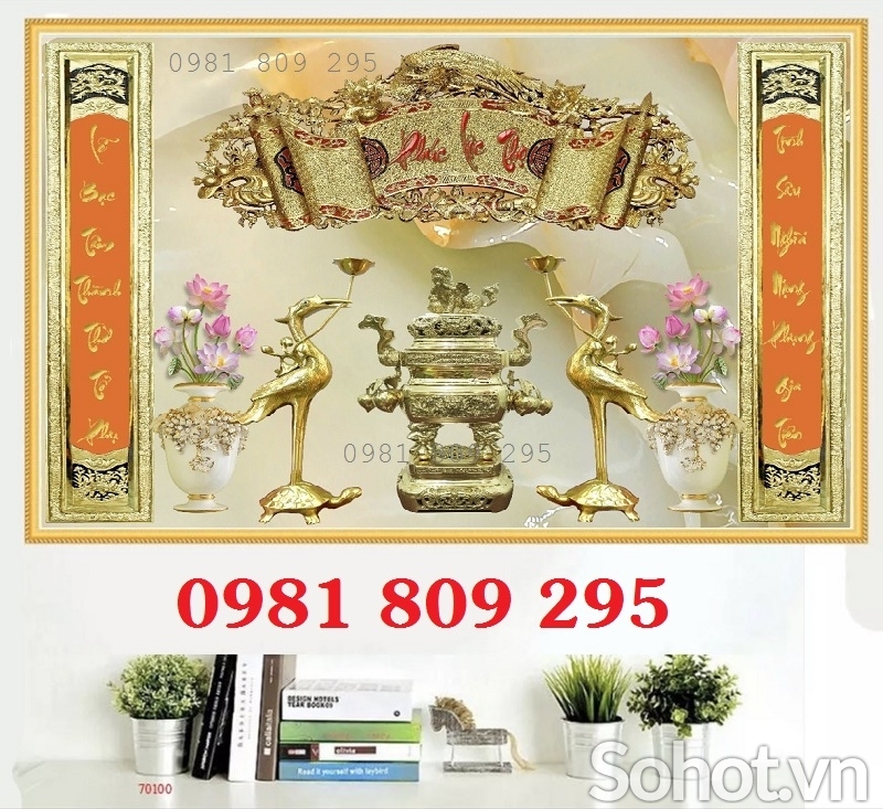 Gạch tranh 3d trang trí phòng thờ