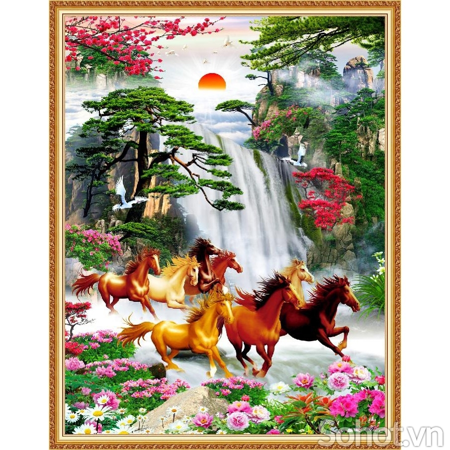 Tranh gạch 3d mã đáo thành công - 0999CB