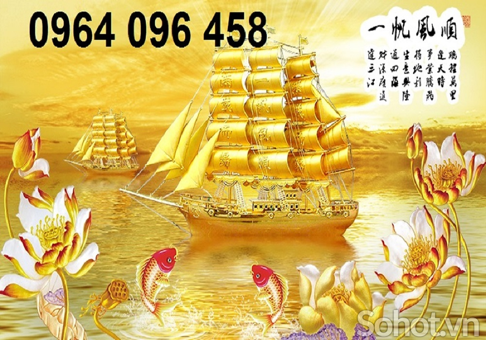 Tranh gạch thuận buồm xuôi gió 3d - 6445CV