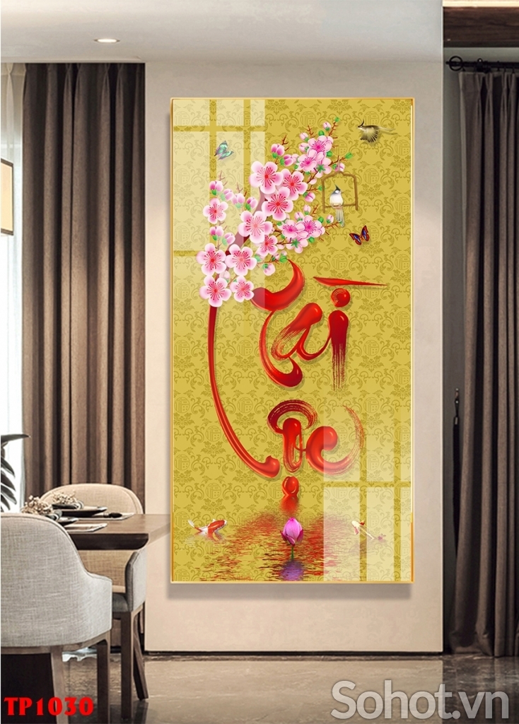 Tranh thư pháp - gạch tranh in 3D
