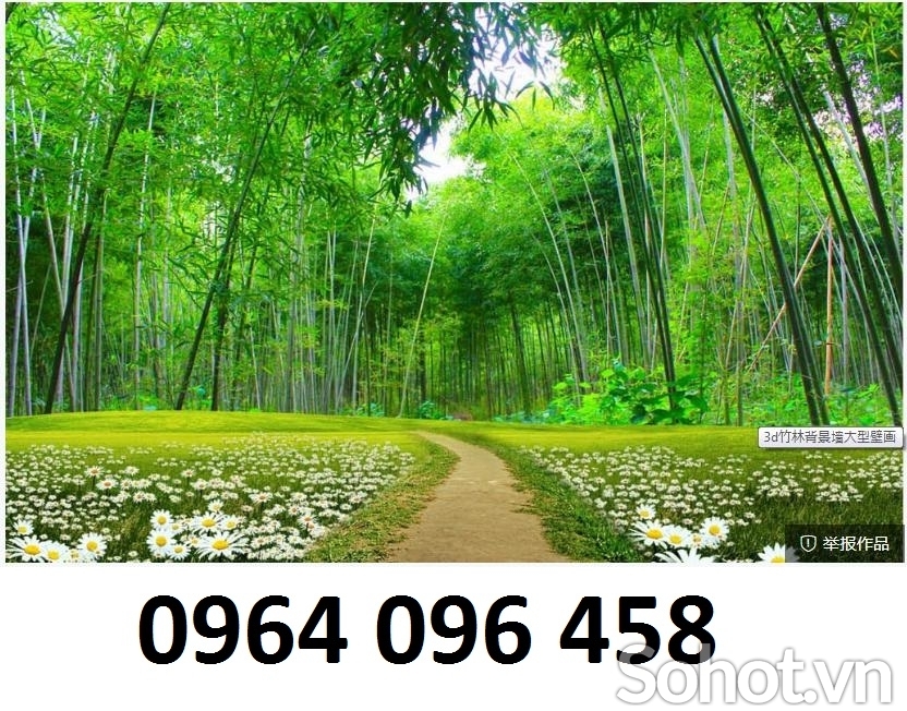 Tranh gạch 3d ốp tường cây tre trúc -
