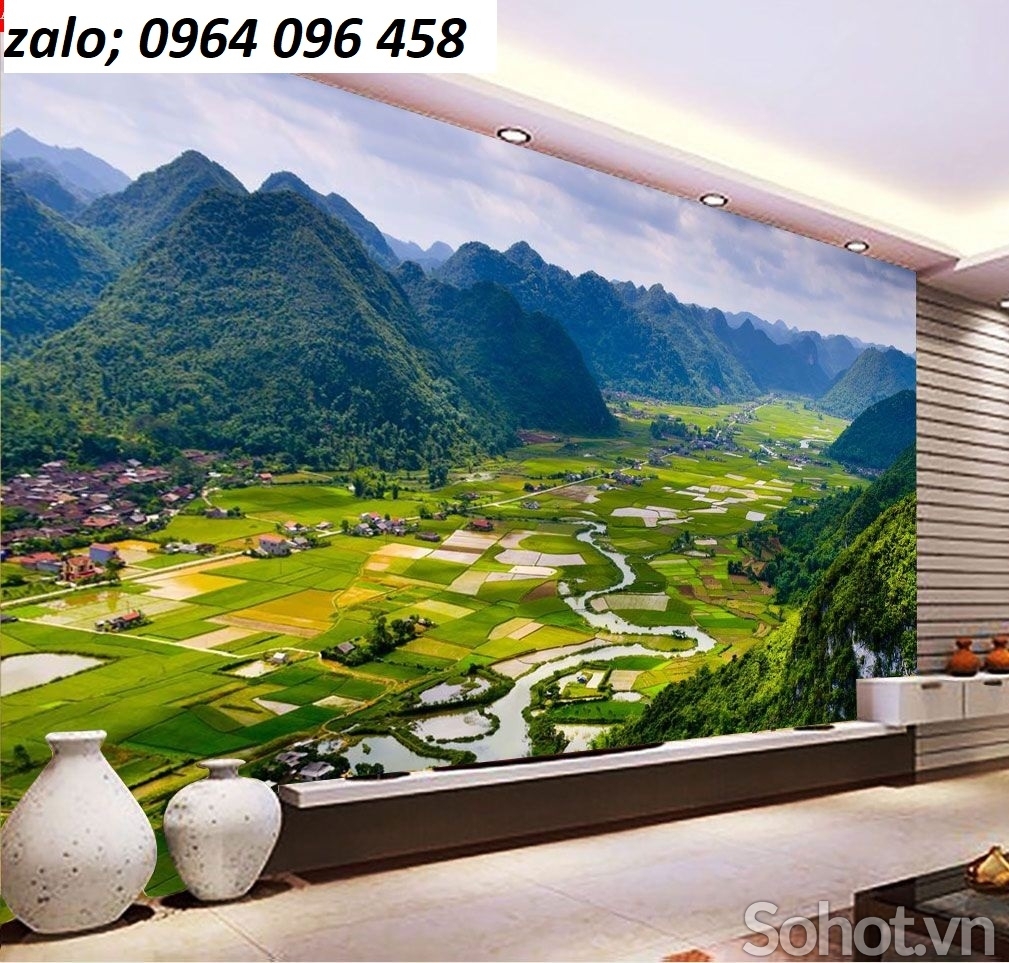 Mẫu tranh gạch 3d ốp tường phòng khách đẹp - 66XY