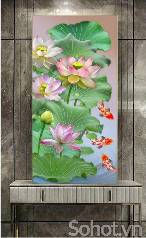 Tranh gạch khổ đứng- gạch men 3D ốp tường