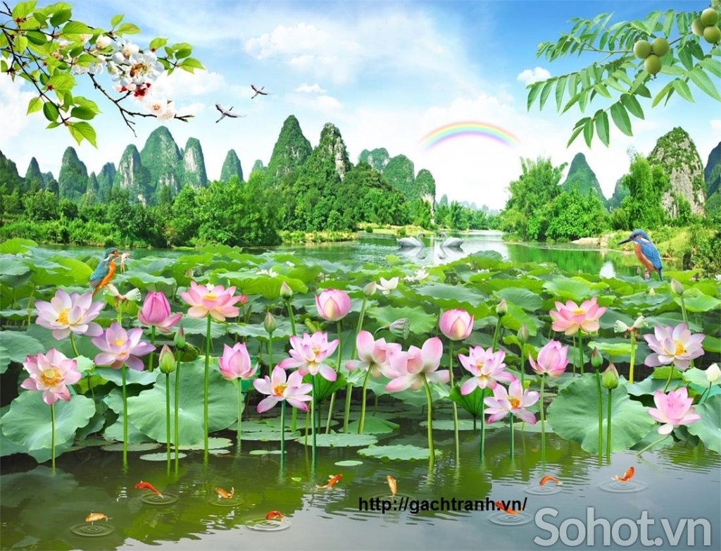 Tranh gạch 3d ốp tường mặt tiền - FVMM55