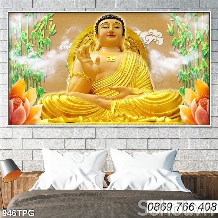 Tranh gạch treo tường 3d Đức Phật