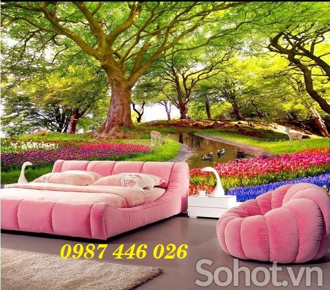 Tranh ốp tường vườn hoa HP8722