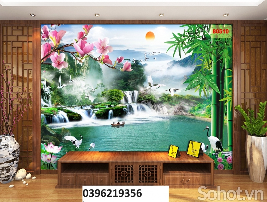 Gạch sơn thủy 3d đẹp trang trí nhà