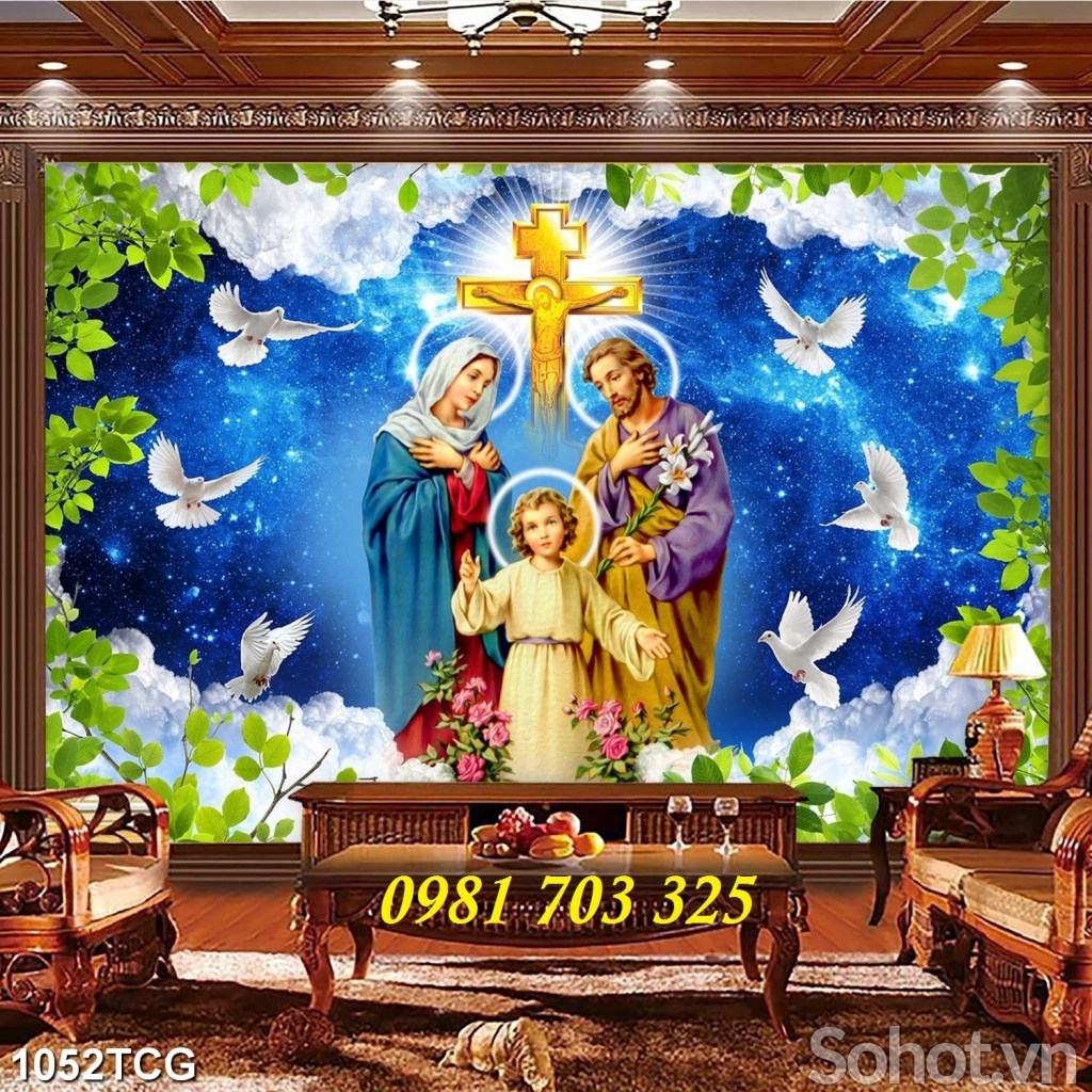 Tranh gạch men, tranh công giáo 3D trang trí tường
