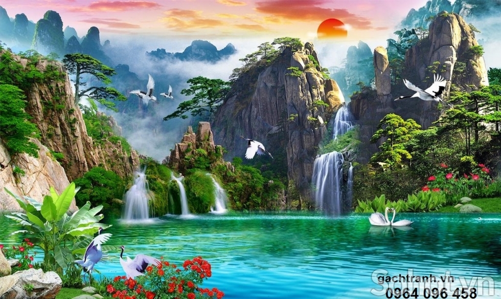 tranh gạch 3d phong cảnh - 43VB