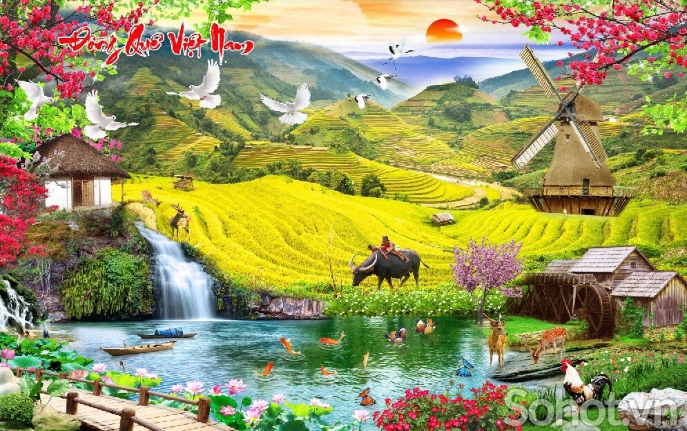 Tranh gạch men phong cảnh quê hương - Bà Rịa - Vũng Tàu 