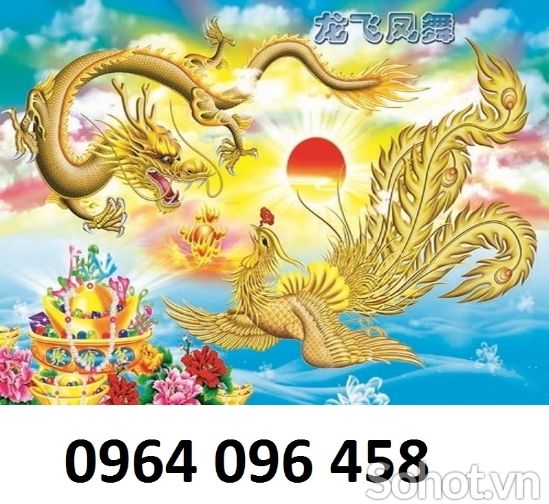 Tranh gạch 3d rồng phượng - CBV76