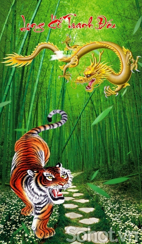 Tranh gạch hình hổ 3d đẹp