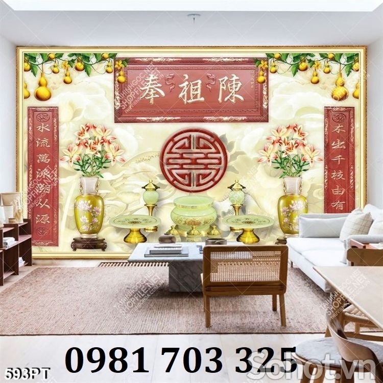 Gạch men dán tường phòng thờ