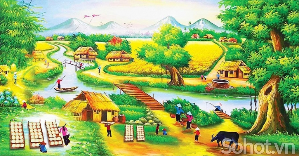 Tranh gạch 3D ốp tường phòng khách