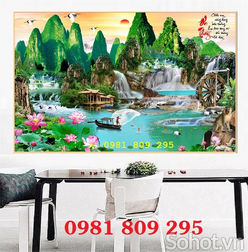 Tranh trang trí , gạch 3d cảnh đẹp